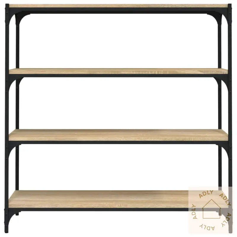Bokhylle Sonoma Eik 100X33X100 Cm Konstruert Tre Og Stål