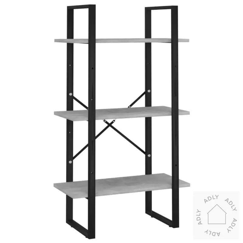 Bokhylle 5 Nivåer Betonggrå 60X30X175 Cm Konstruert Tre