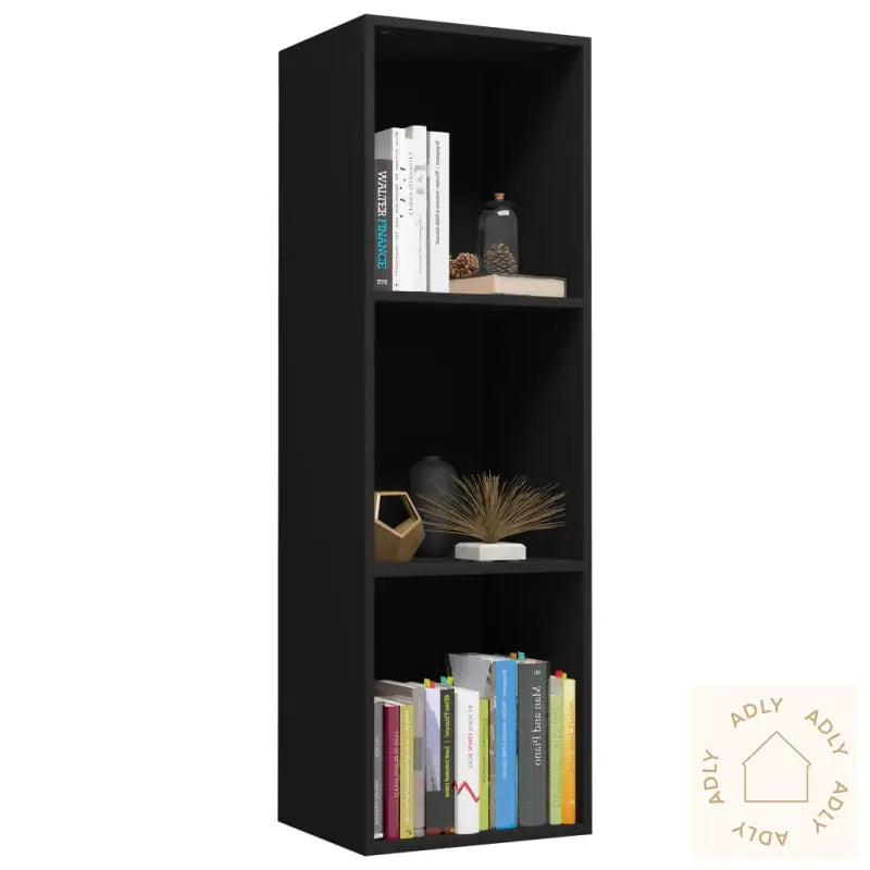 Bokhylle/Tv-Benk Svart 36X30X114 Cm Konstruert Tre