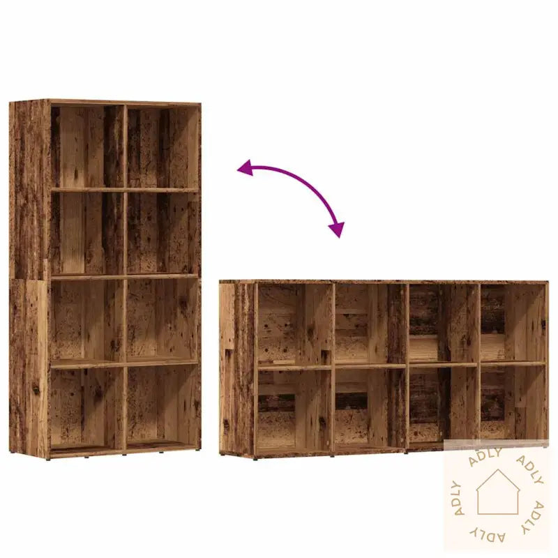 Bokhylle Gammelt Tre 66X30X130 Cm Konstruert Tre