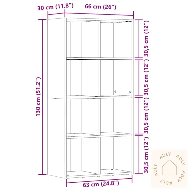 Bokhylle Gammelt Tre 66X30X130 Cm Konstruert Tre