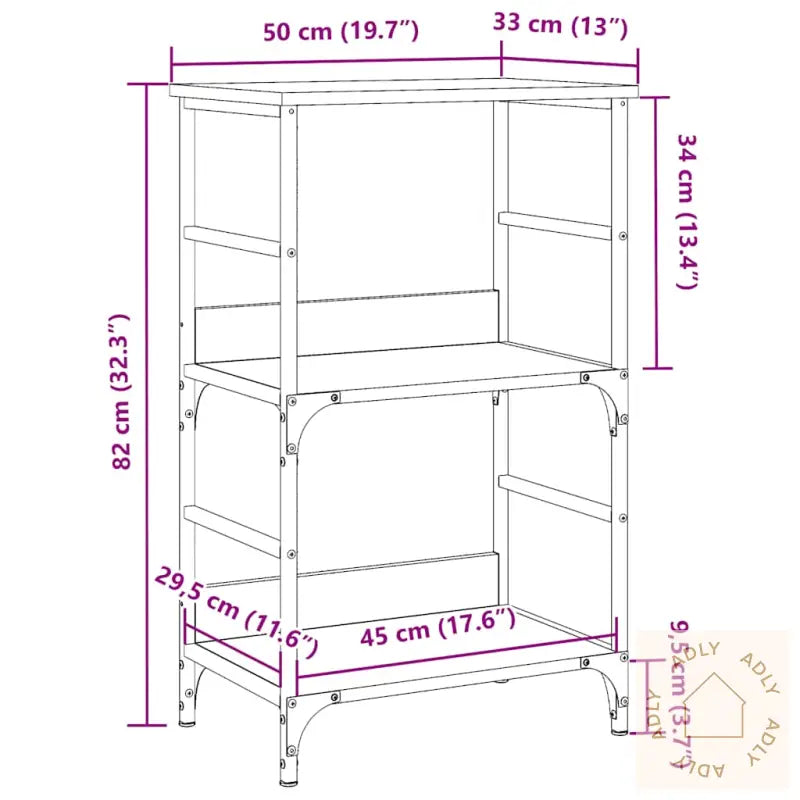 Bokhylle Gammelt Tre 50X33X82 Cm Konstruert Tre