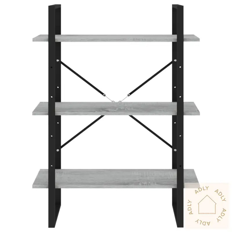 Bokhylle Grå Sonoma 80X30X105 Cm Konstruert Tre