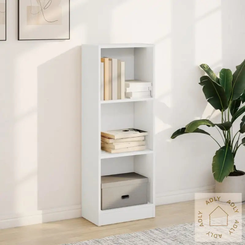 Bokhylle Hvit 40X24X109 Cm Konstruert Tre