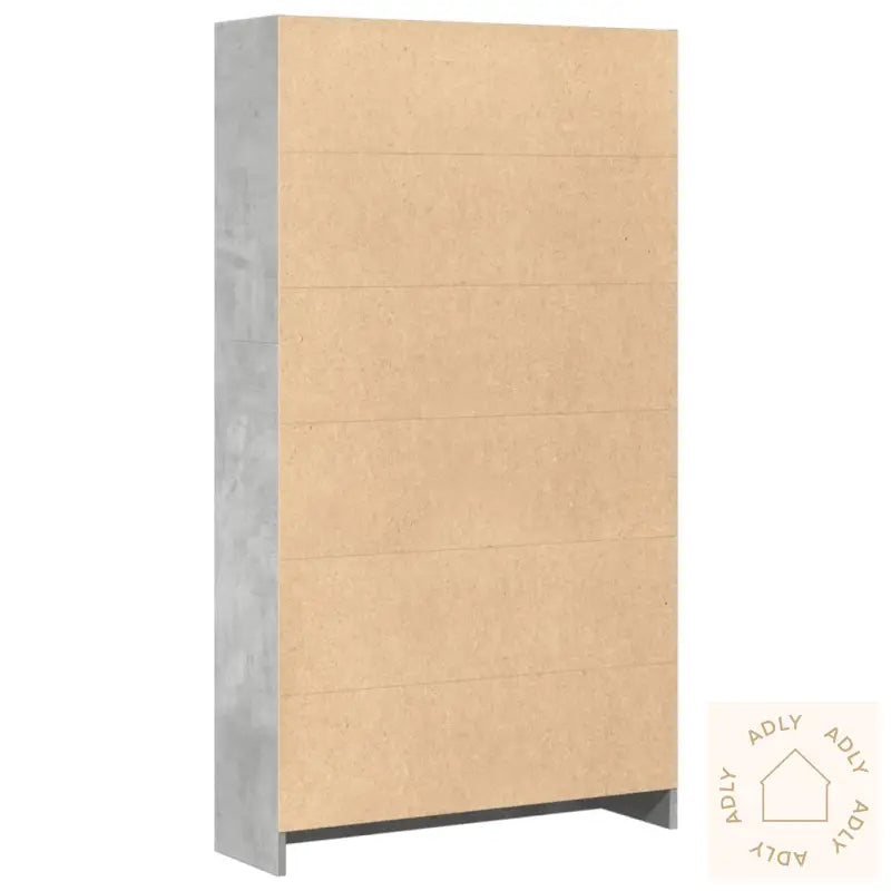 Bokhylle Betonggrå 80X24X143 Cm Konstruert Tre