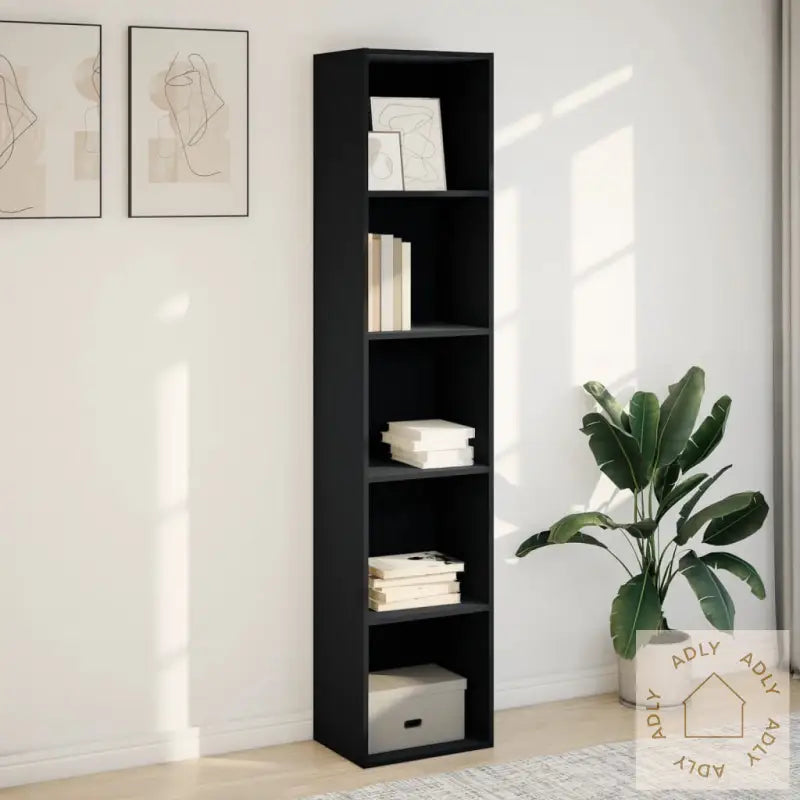 Bokhylle Svart 40X30X189 Cm Konstruert Tre