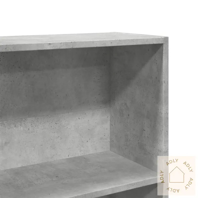 Bokhylle Betonggrå 80X24X176 Cm Konstruert Tre