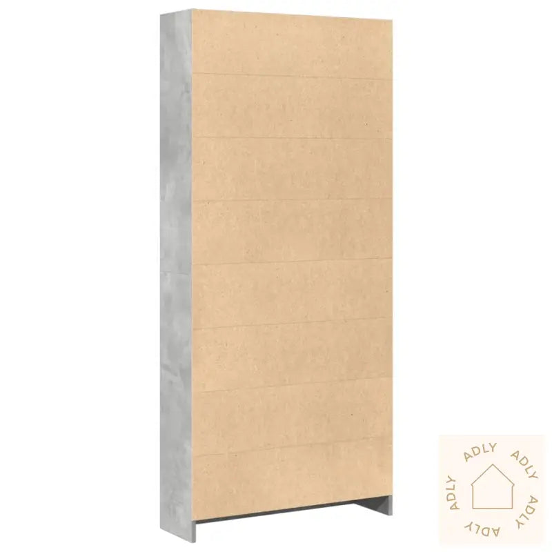 Bokhylle Betonggrå 80X24X176 Cm Konstruert Tre
