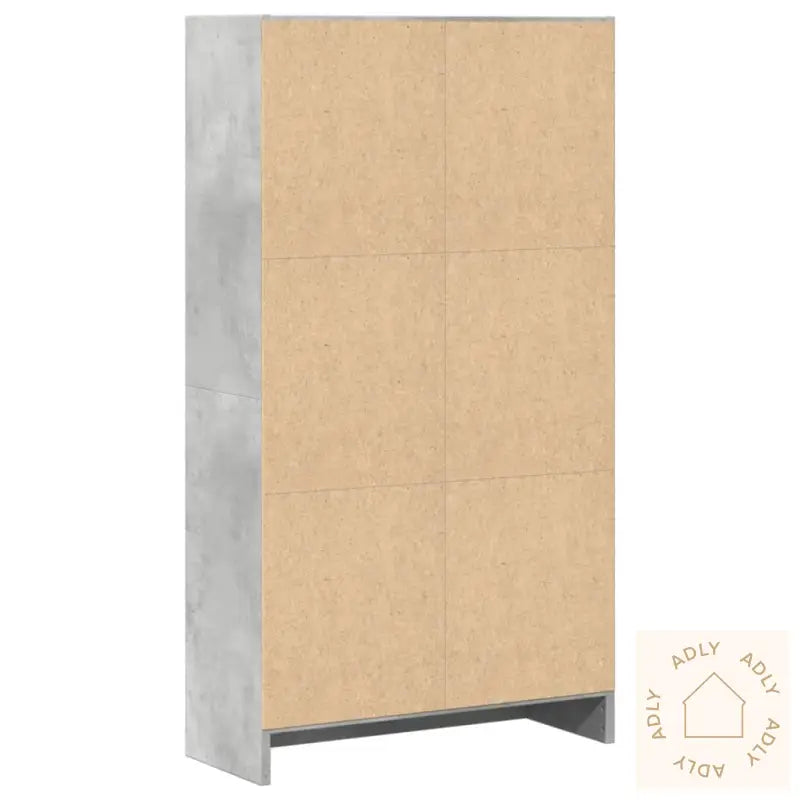 Bokhylle Betonggrå 60X24X109 Cm Konstruert Tre