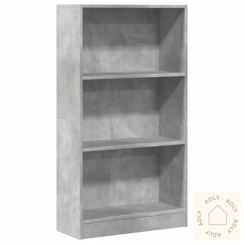 Bokhylle Betonggrå 60X24X109 Cm Konstruert Tre
