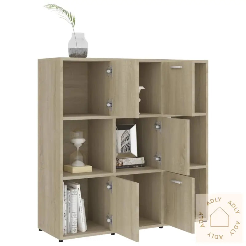 Bokhylle Sonoma Eik 90X30X90 Cm Konstruert Tre