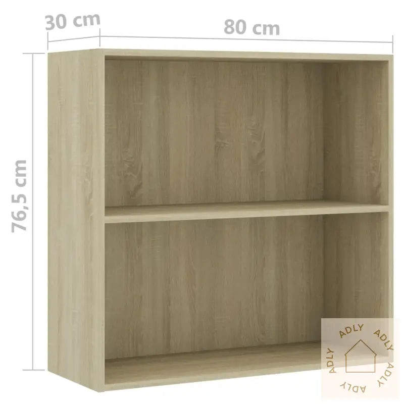 Bokhylle Sonoma Eik 80X30X76,5 Cm Konstruert Tre