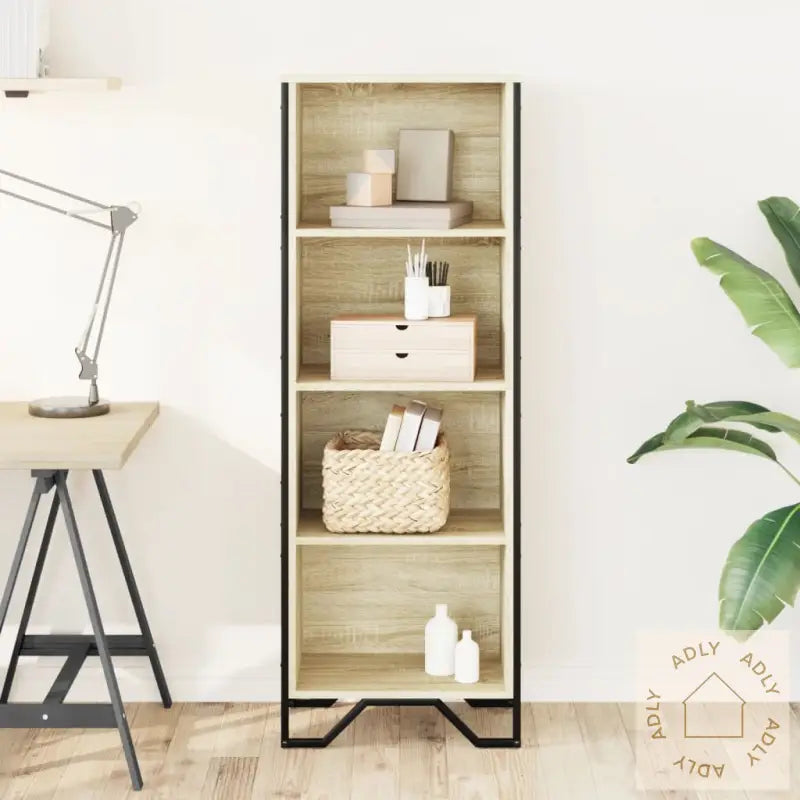 Bokhylle Sonoma Eik 50X31X137,5 Cm Konstruert Tre