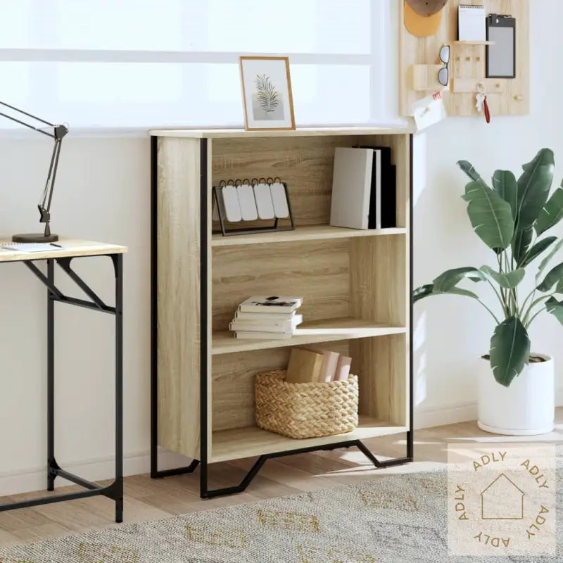 Bokhylle Sonoma Eik 80X31X106 Cm Konstruert Tre