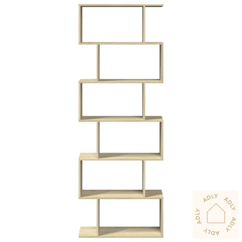 Romdeler Bokhylle 6 Lag Sonoma Eik 70X24X193 Cm Konstruert Tre