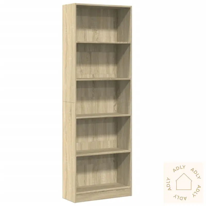 Bokhylle Sonoma Eik 60X24X176 Cm Konstruert Tre