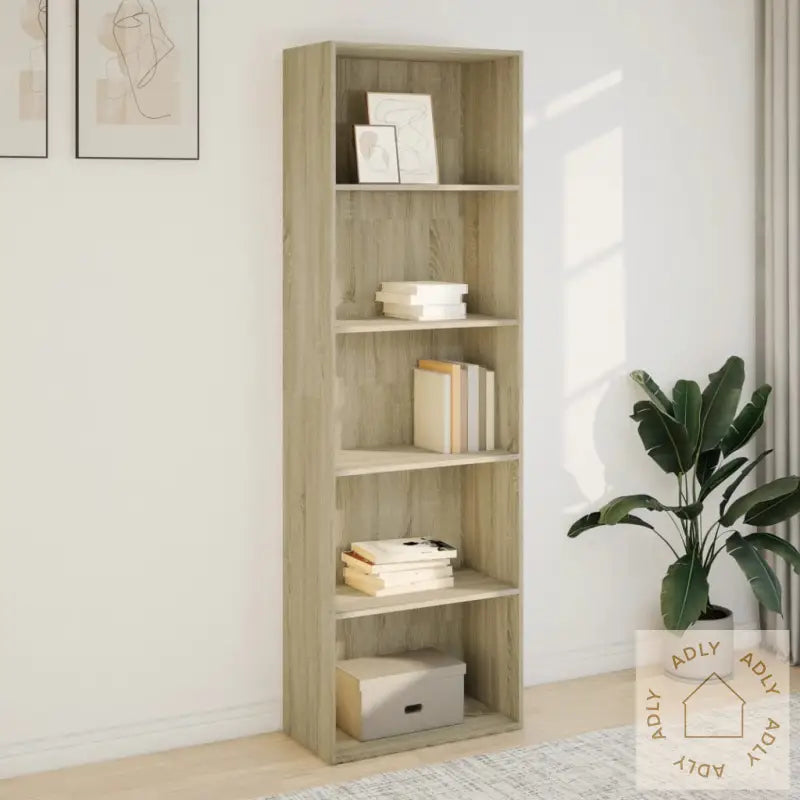 Bokhylle Sonoma Eik 60X30X189 Cm Konstruert Tre