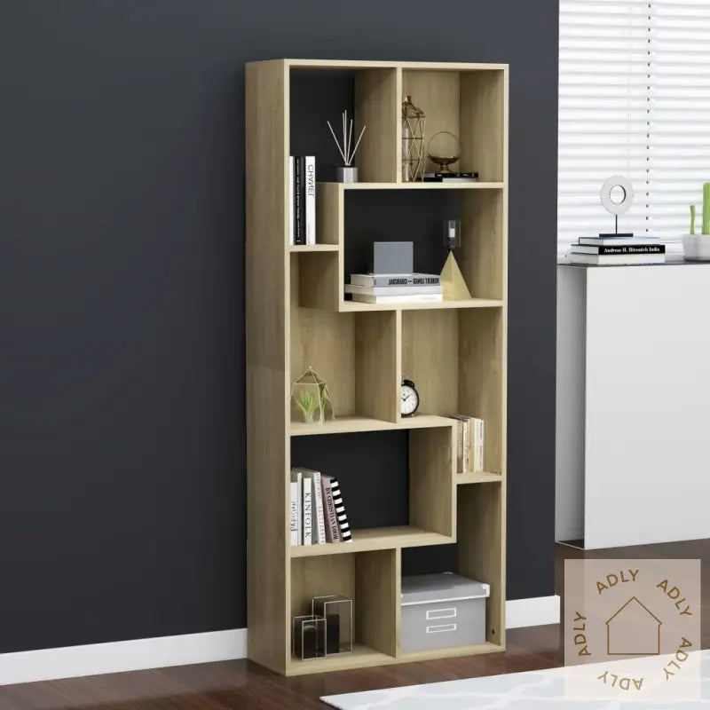 Bokhylle Sonoma Eik 67X24X161 Cm Konstruert Tre