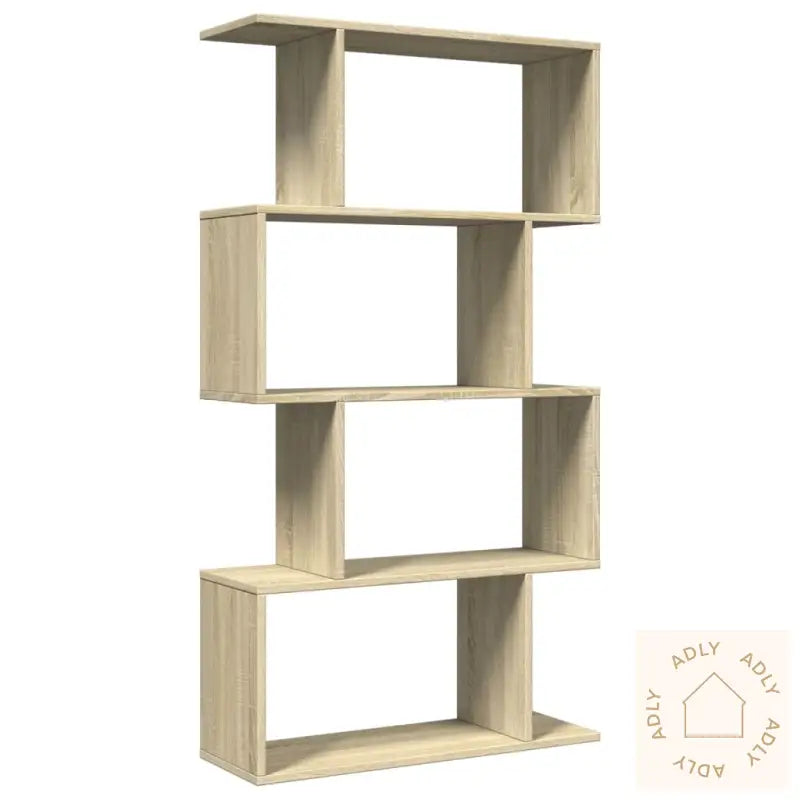 Romdeler Bokhylle 4 Lag Sonoma Eik 70X24X129 Cm Konstruert Tre