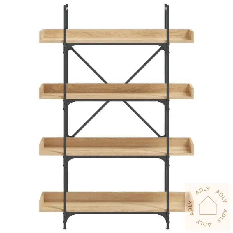 Bokhylle 4 Etasjer Sonoma Eik 100X33X145,5 Cm Konstruert Tre