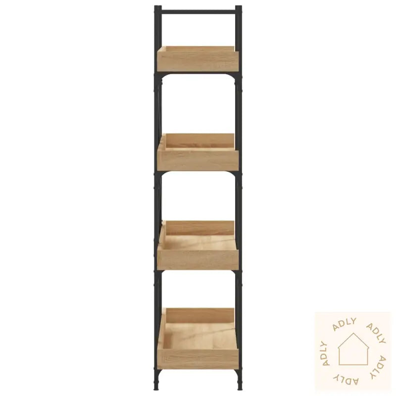 Bokhylle 4 Etasjer Sonoma Eik 100X33X145,5 Cm Konstruert Tre