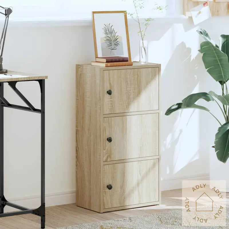 Bokhylle Sonoma Eik 40X24X77 Cm Konstruert Tre