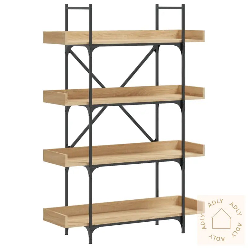 Bokhylle 4 Etasjer Sonoma Eik 100X33X145,5 Cm Konstruert Tre