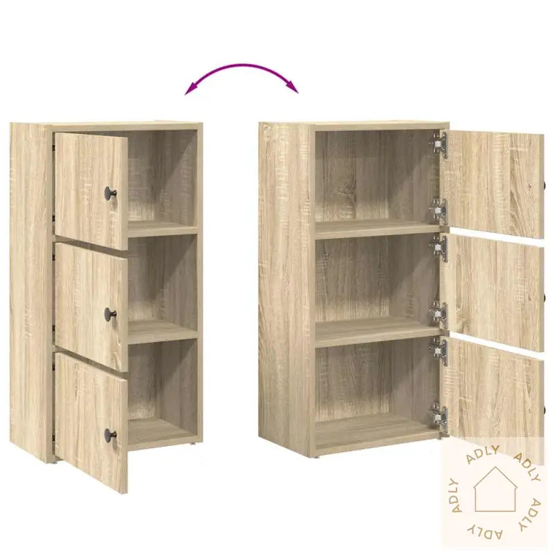 Bokhylle Sonoma Eik 40X24X77 Cm Konstruert Tre