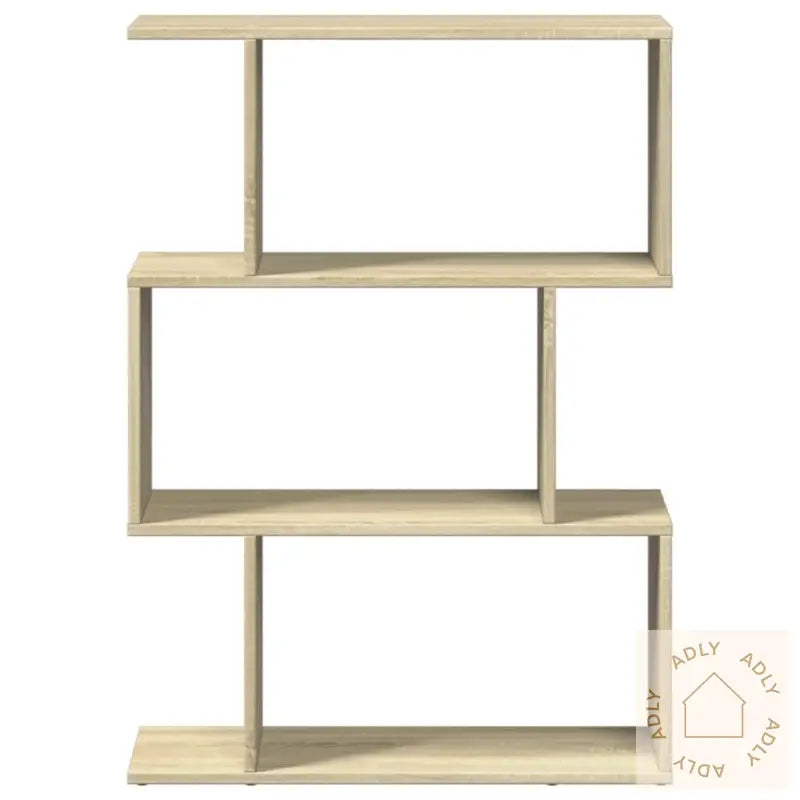 Romdeler Bokhylle 3 Lag Sonoma Eik 70X24X97 Cm Konstruert Tre