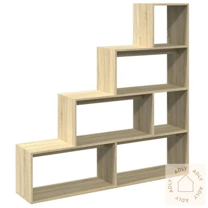 Bokhylle 4 Etasjer Sonoma Eik 143,5X29X143,5 Cm Konstruert Tre