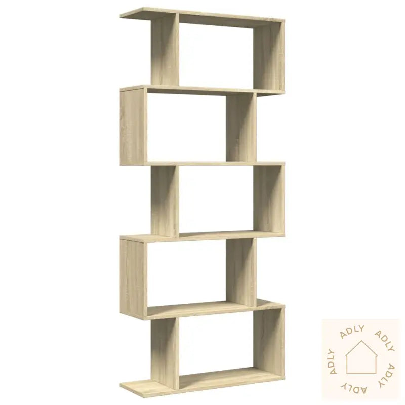 Romdeler Bokhylle 5 Lag Sonoma Eik 70X24X161 Cm Konstruert Tre