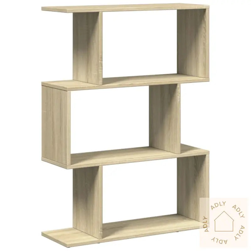 Romdeler Bokhylle 3 Lag Sonoma Eik 70X24X97 Cm Konstruert Tre