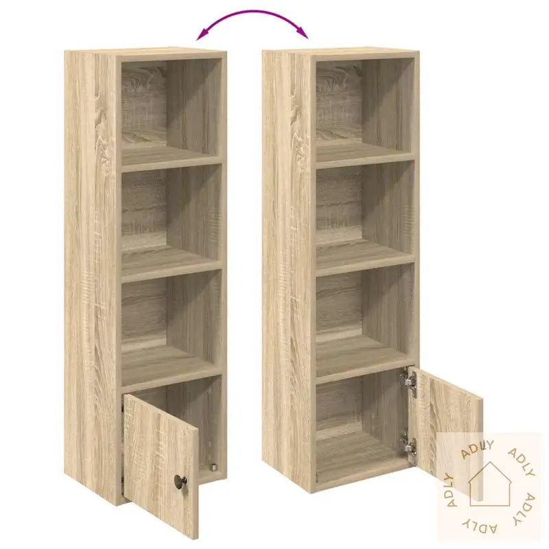 Bokhylle Sonoma Eik 31X24X102 Cm Konstruert Tre