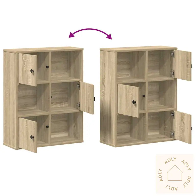 Bokhylle Sonoma Eik 60X24X76,5 Cm Konstruert Tre