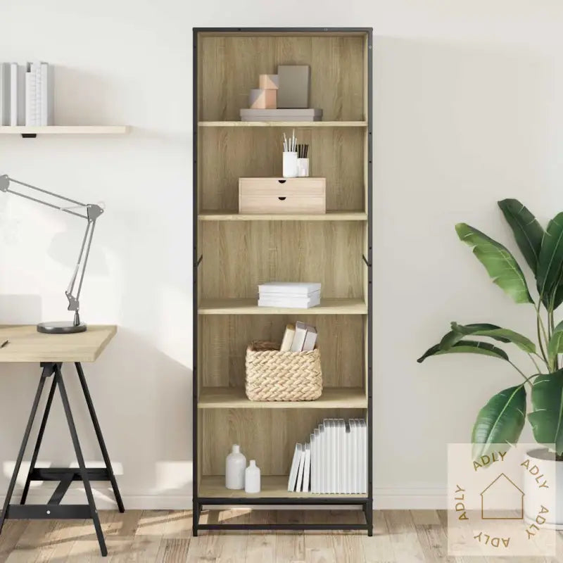 Bokhylle Sonoma Eik 60X35X170,5 Cm Konstruert Tre