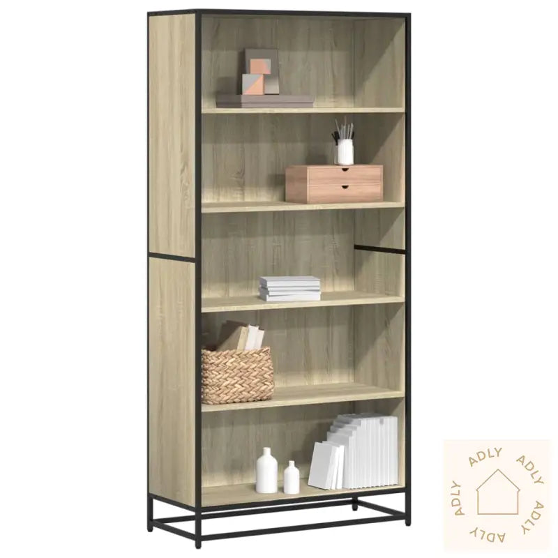 Bokhylle Sonoma Eik 80,5X35X170,5 Cm Konstruert Tre