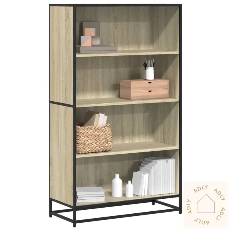 Bokhylle Sonoma Eik 80,5X35X139 Cm Konstruert Tre