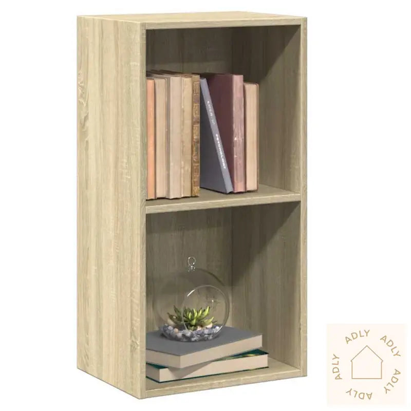 Bokhylle 2 Nivåer Sonoma Eik 40X30X76,5 Cm Konstruert Tre