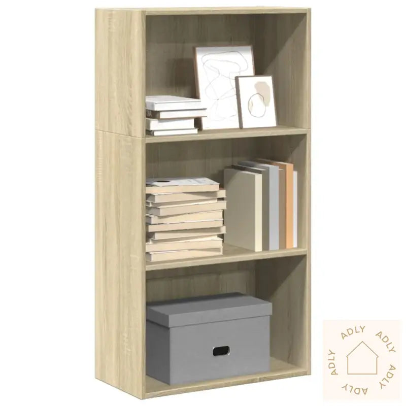 Bokhylle Sonoma Eik 60X30X114 Cm Konstruert Tre