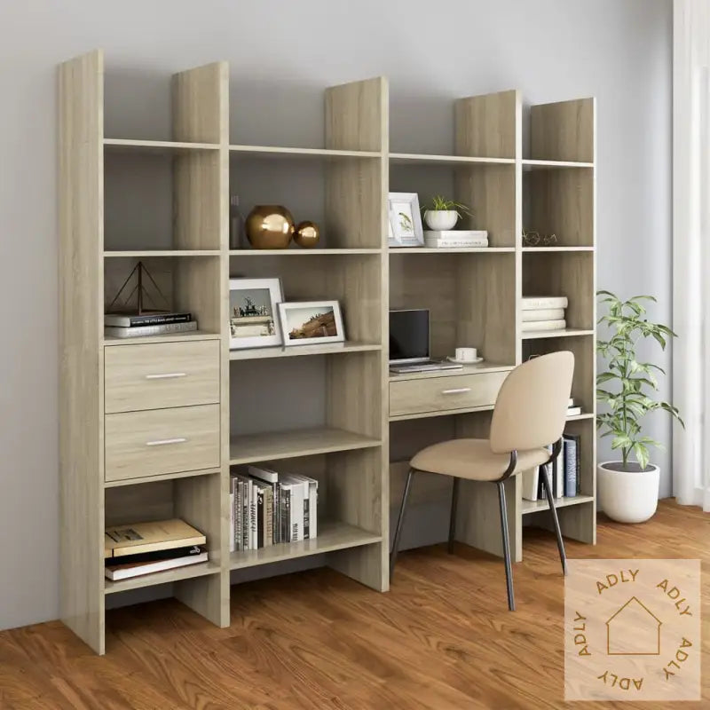 Bokhylle Sonoma Eik 40X35X180 Cm Konstruert Tre