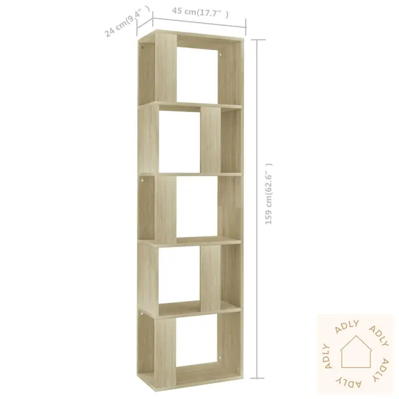 Bokhylle/Romdeler Sonoma Eik 45X24X159 Cm Konstruert Tre