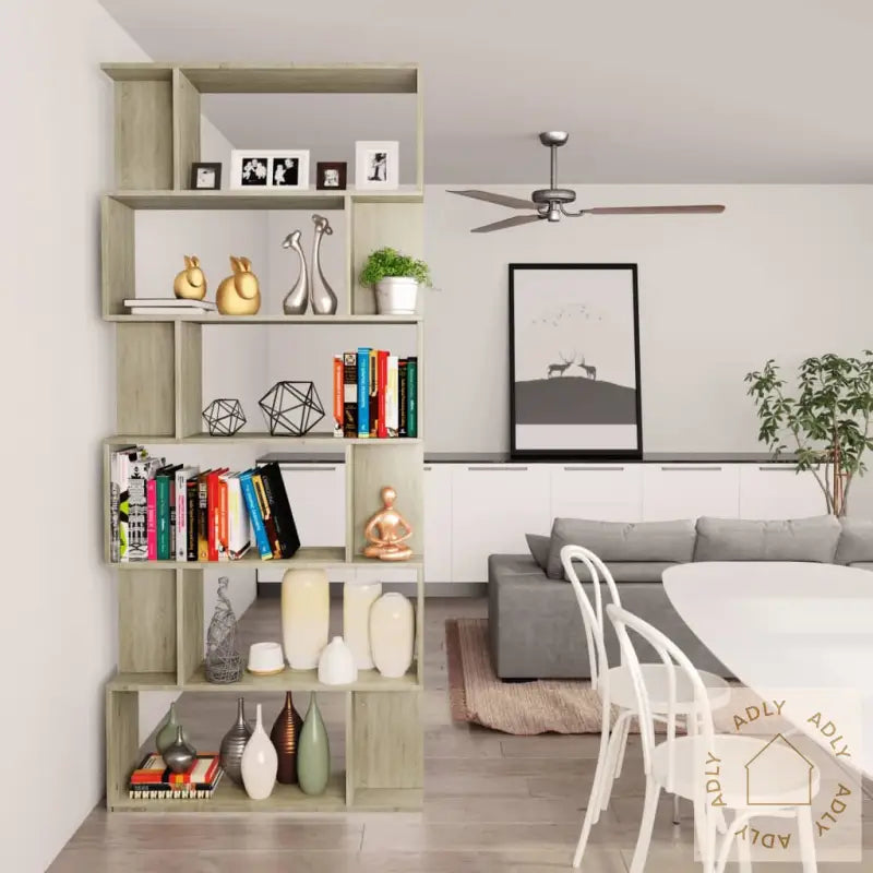 Bokhylle/Romdeler Sonoma Eik 80X24X192 Cm Konstruert Tre