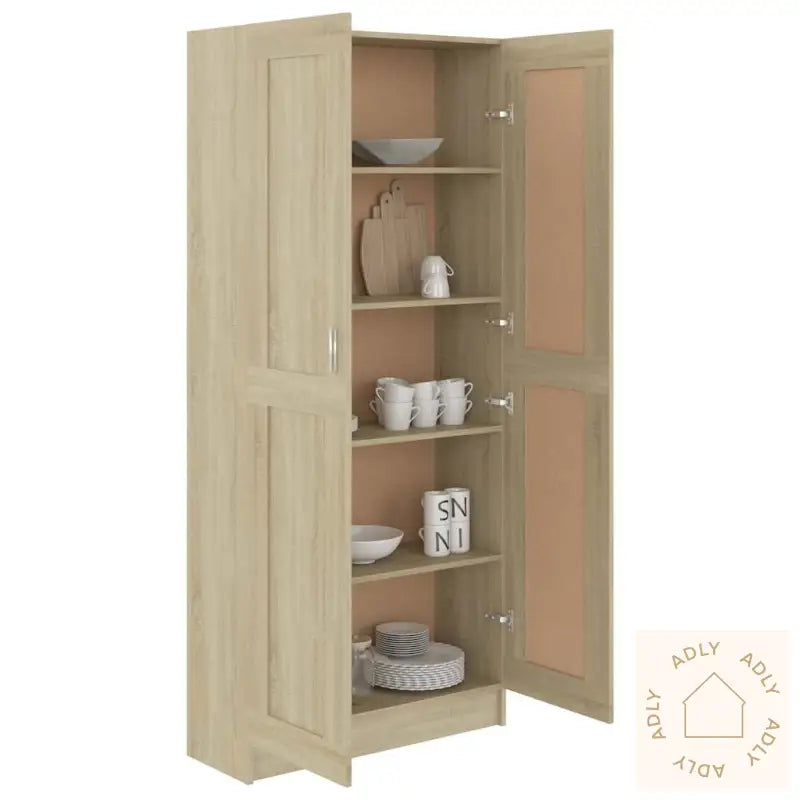 Bokhylle Sonoma Eik 82,5X30,5X185,5 Cm Konstruert Tre