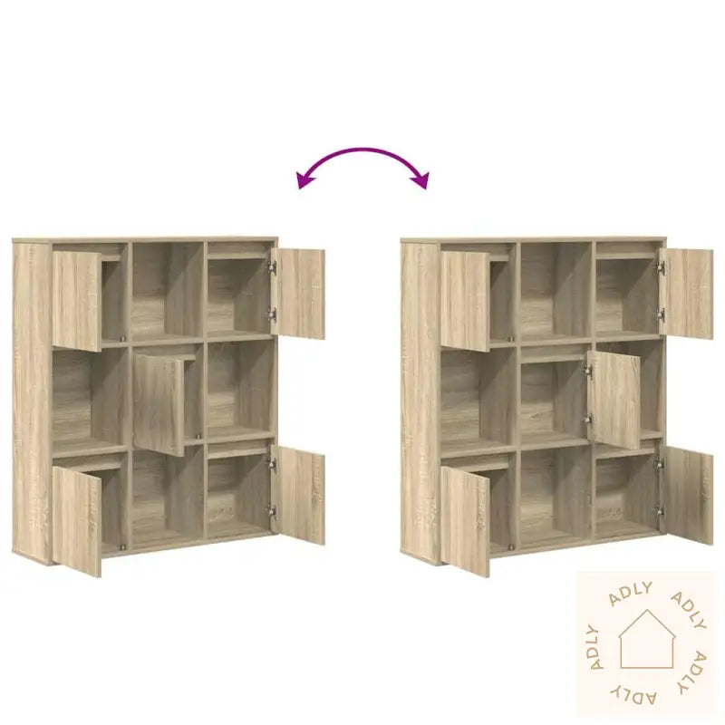 Bokhylle Sonoma Eik 89X24X101,5 Cm Konstruert Tre