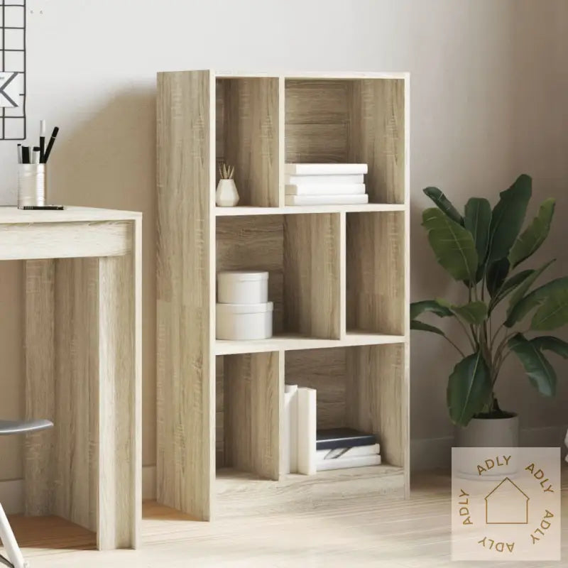 Bokhylle Sonoma Eik 57X28,5X107,5 Cm Konstruert Tre
