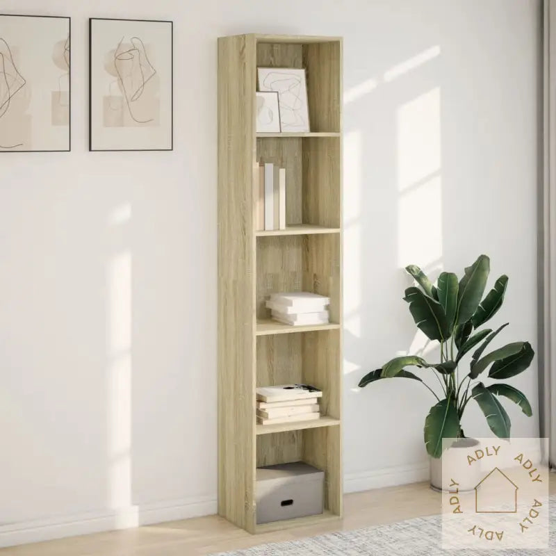 Bokhylle Sonoma Eik 40X30X189 Cm Konstruert Tre