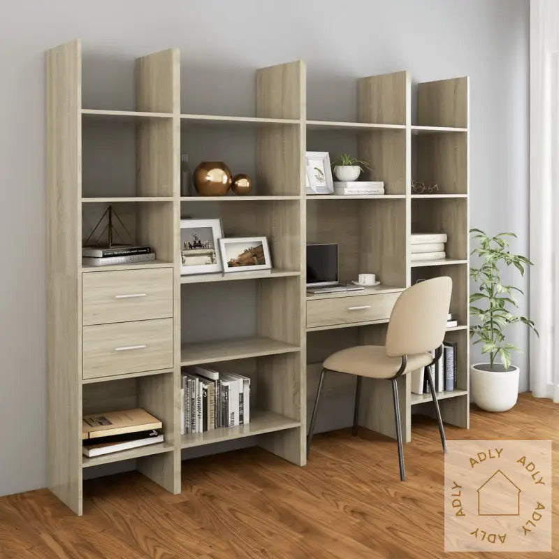 Bokhylle Sonoma Eik 40X35X180 Cm Konstruert Tre