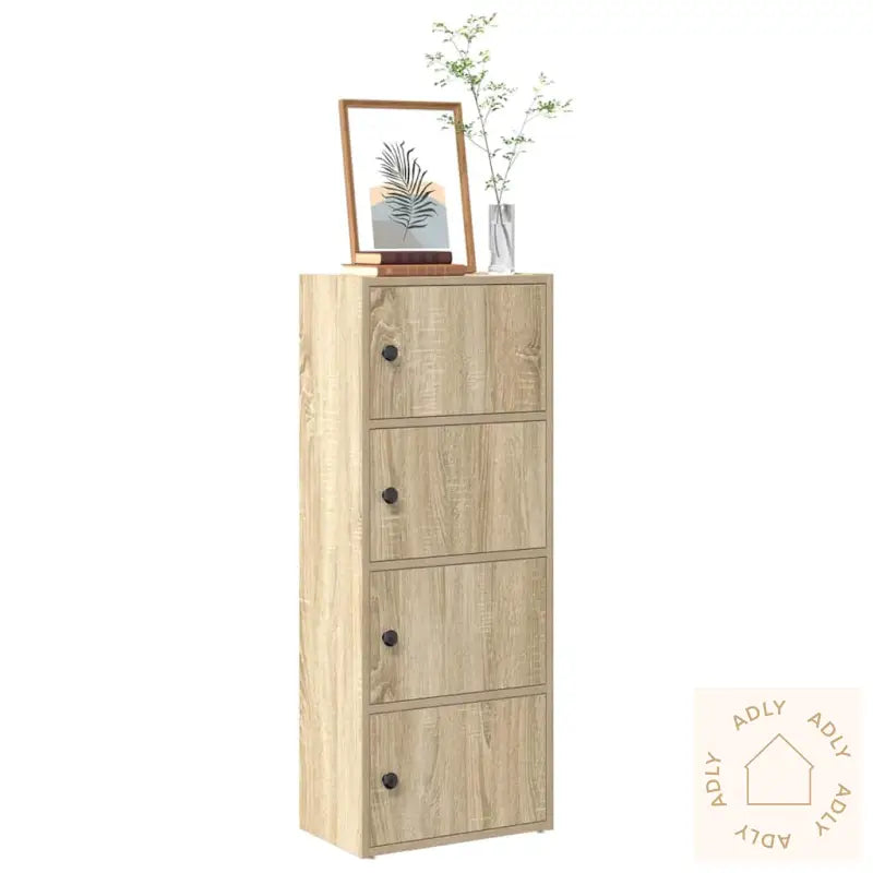 Bokhylle Sonoma Eik 40X24X102 Cm Konstruert Tre