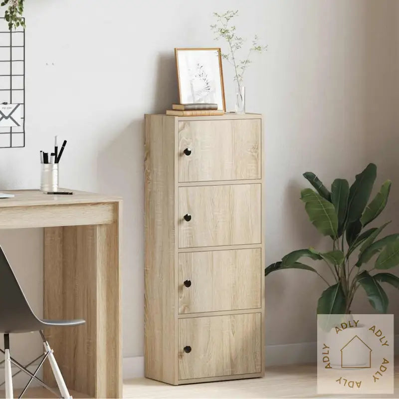 Bokhylle Sonoma Eik 40X24X102 Cm Konstruert Tre