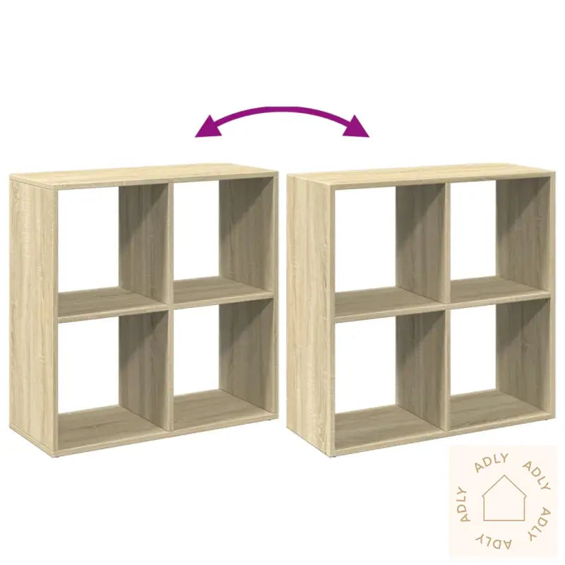 Romdeler Bokhylle Sonoma Eik 69,5X29X69,5 Cm Konstruert Tre